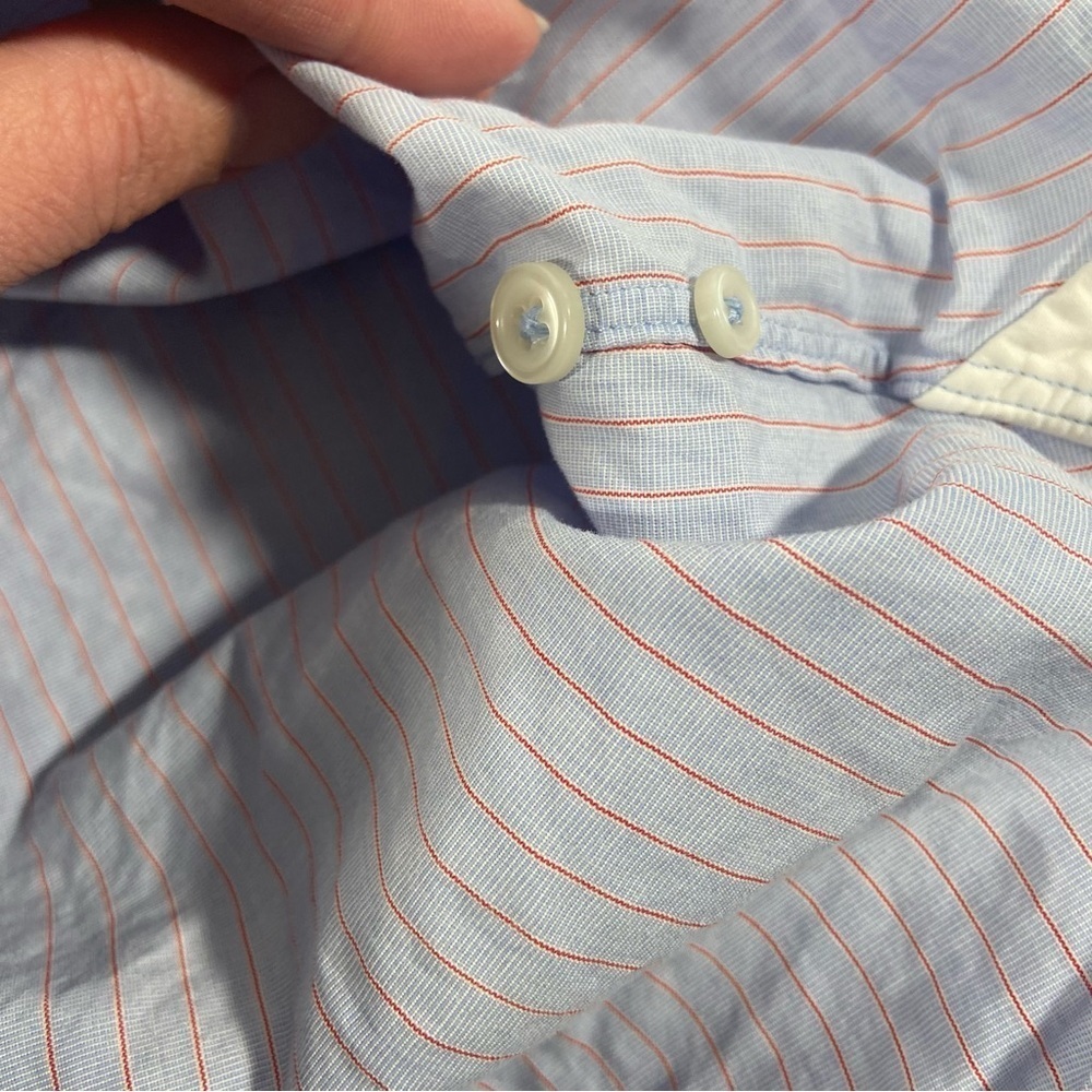 J.Crew Men’s Button Down Shirt Size Medium Slim Pin Stripe Preppy - Picture 8 of 10